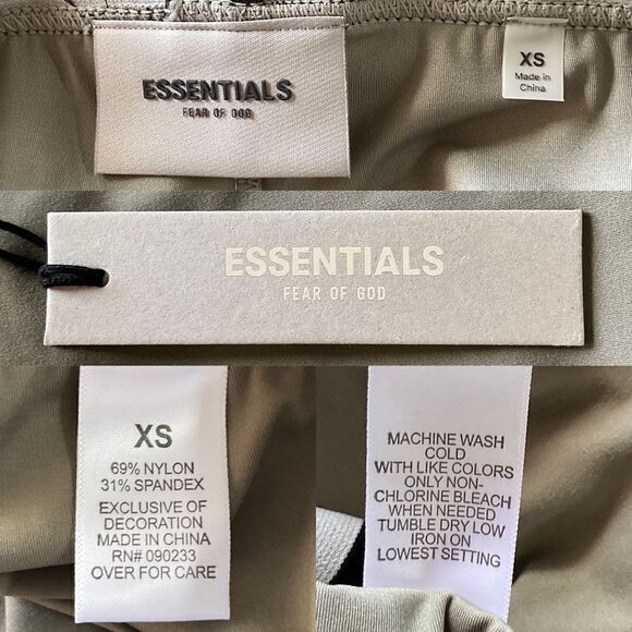 Essentials FOG Charcoal Biker Shorts XS NWT - Picture 4 of 5